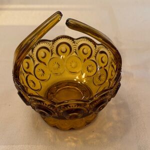 Amber Glass Decorative Bowl
